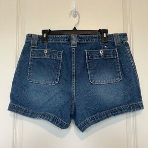 Y2K Vtg Tommy Hilfiger Womens Denim Shorts Size 14 Blue Jean Casual Summer
